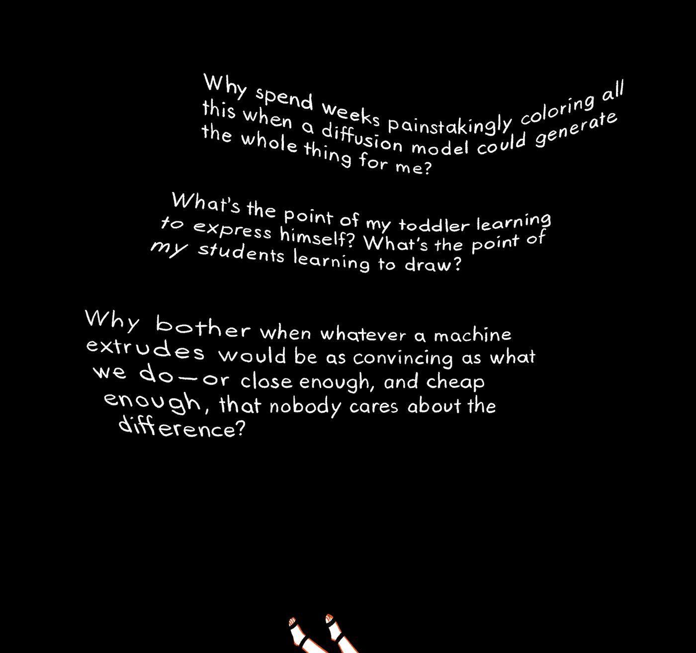 A child and mother falling down.